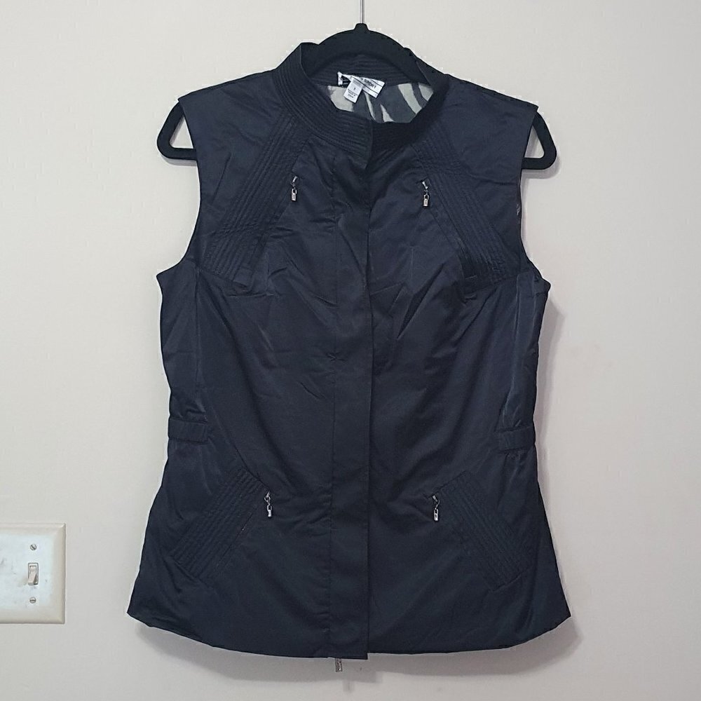 St. John Sport Zebra Mesh Lining Print vest